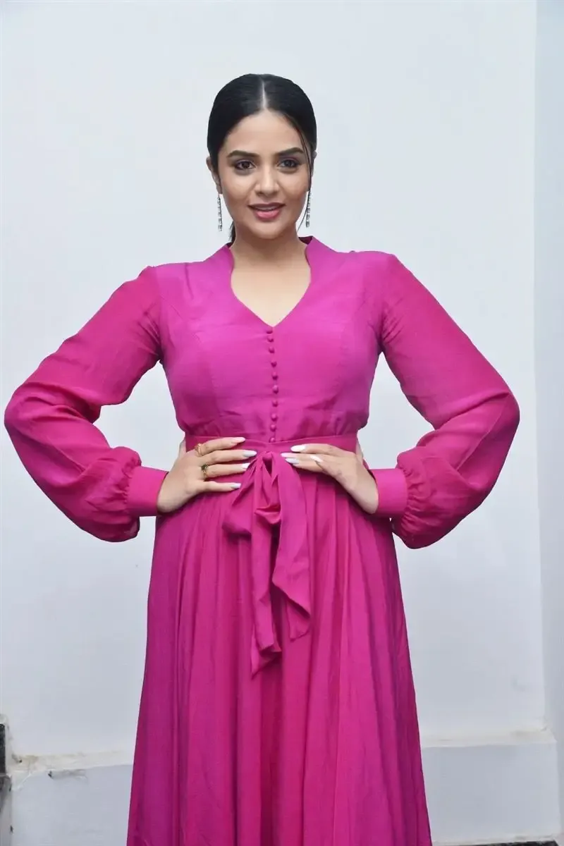 TV ANCHOR SREEMUKHI AT SAMMATHAME MOVIE PRE RELEASE EVENT 15